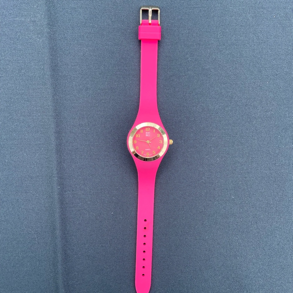 Bright Pink Gold New York and Company NY&C Watch ( needs replacement battery )
